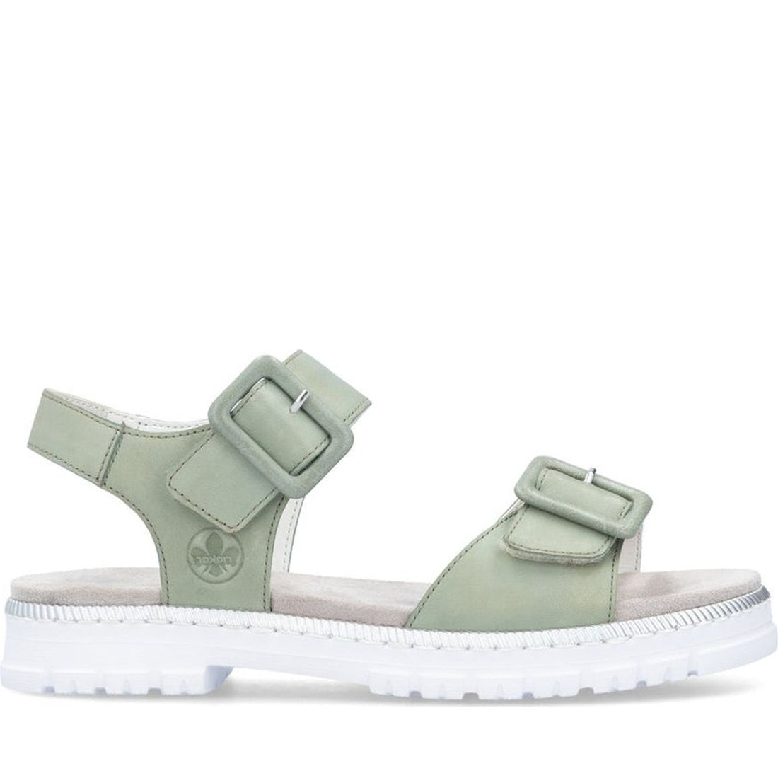 Rieker womens green casual open sandals | Vilbury London