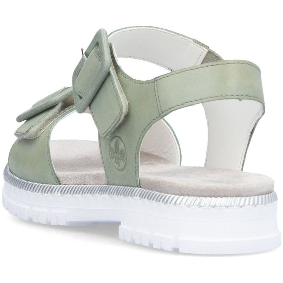 Rieker womens green casual open sandals | Vilbury London