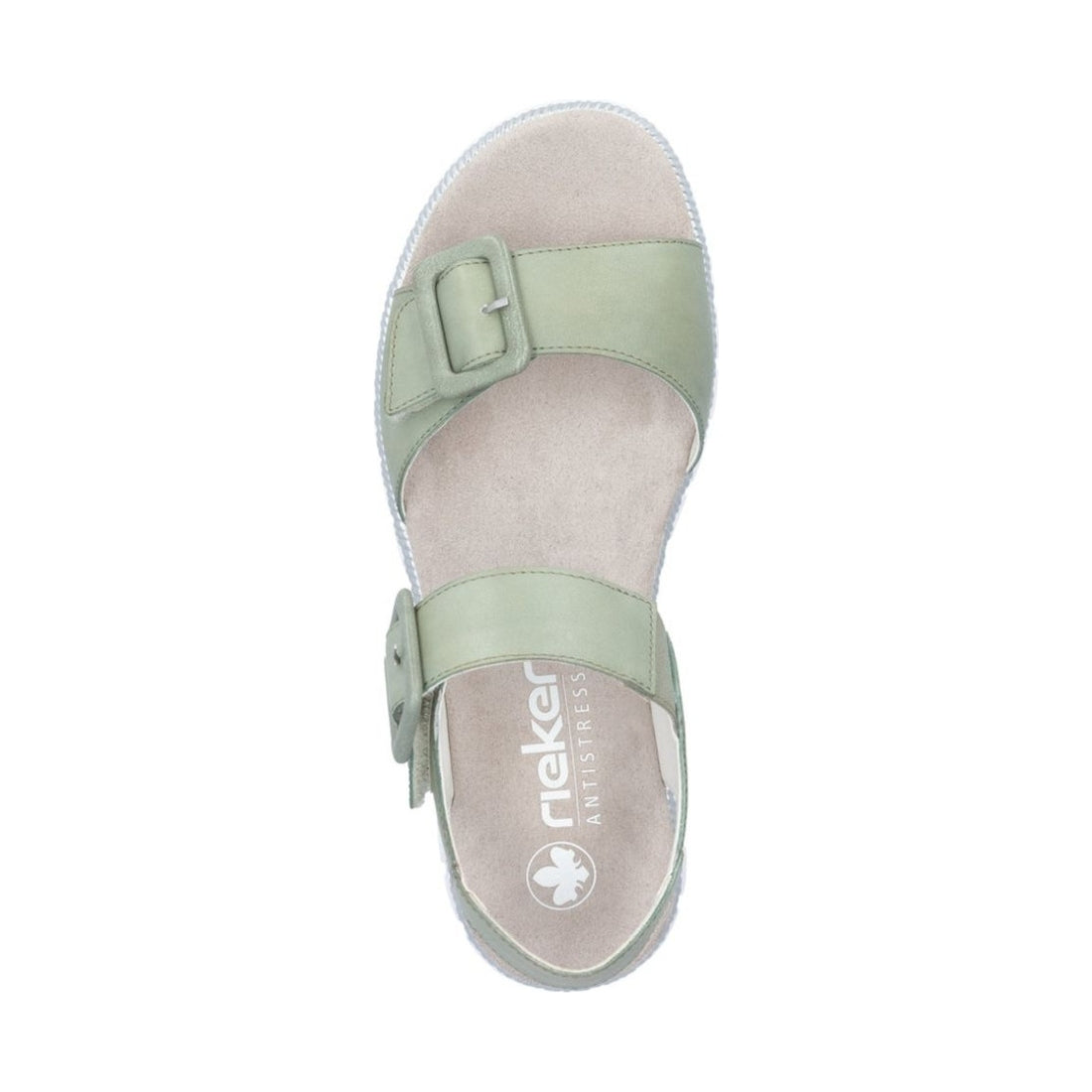 Rieker womens green casual open sandals | Vilbury London