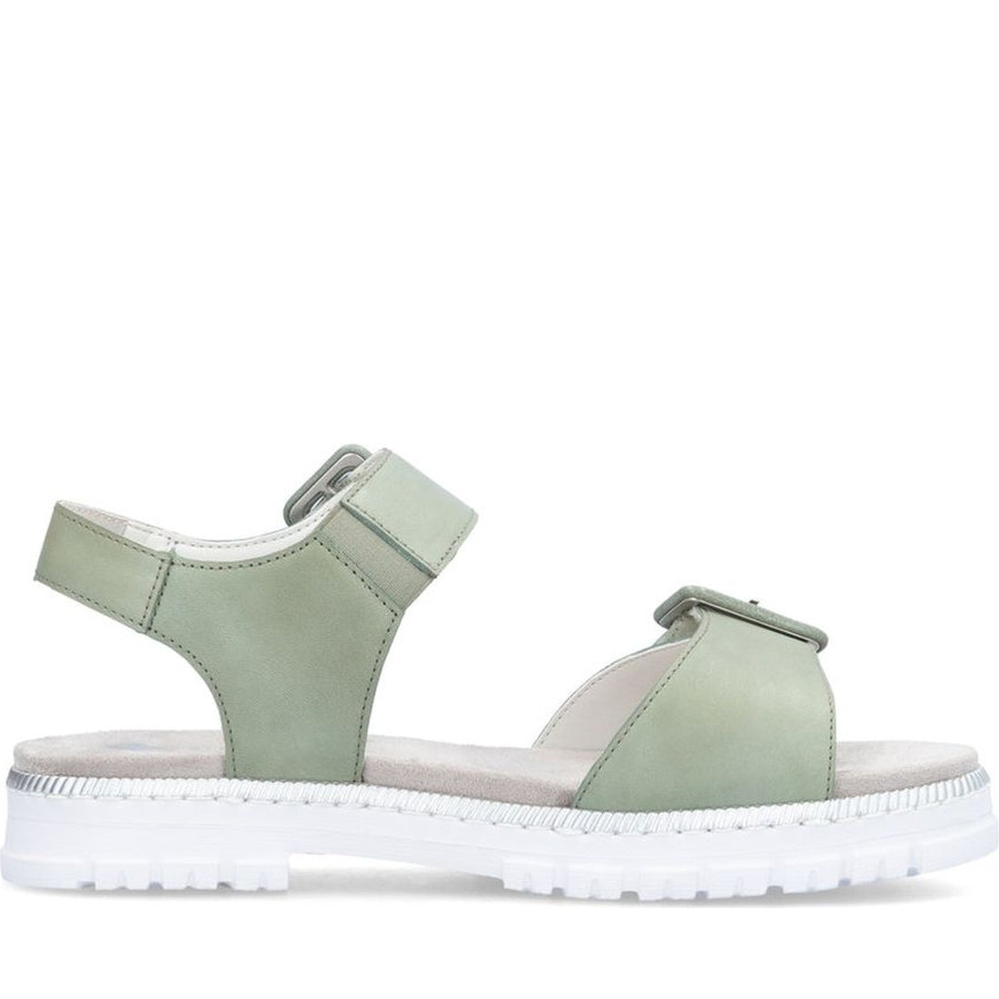 Rieker womens green casual open sandals | Vilbury London