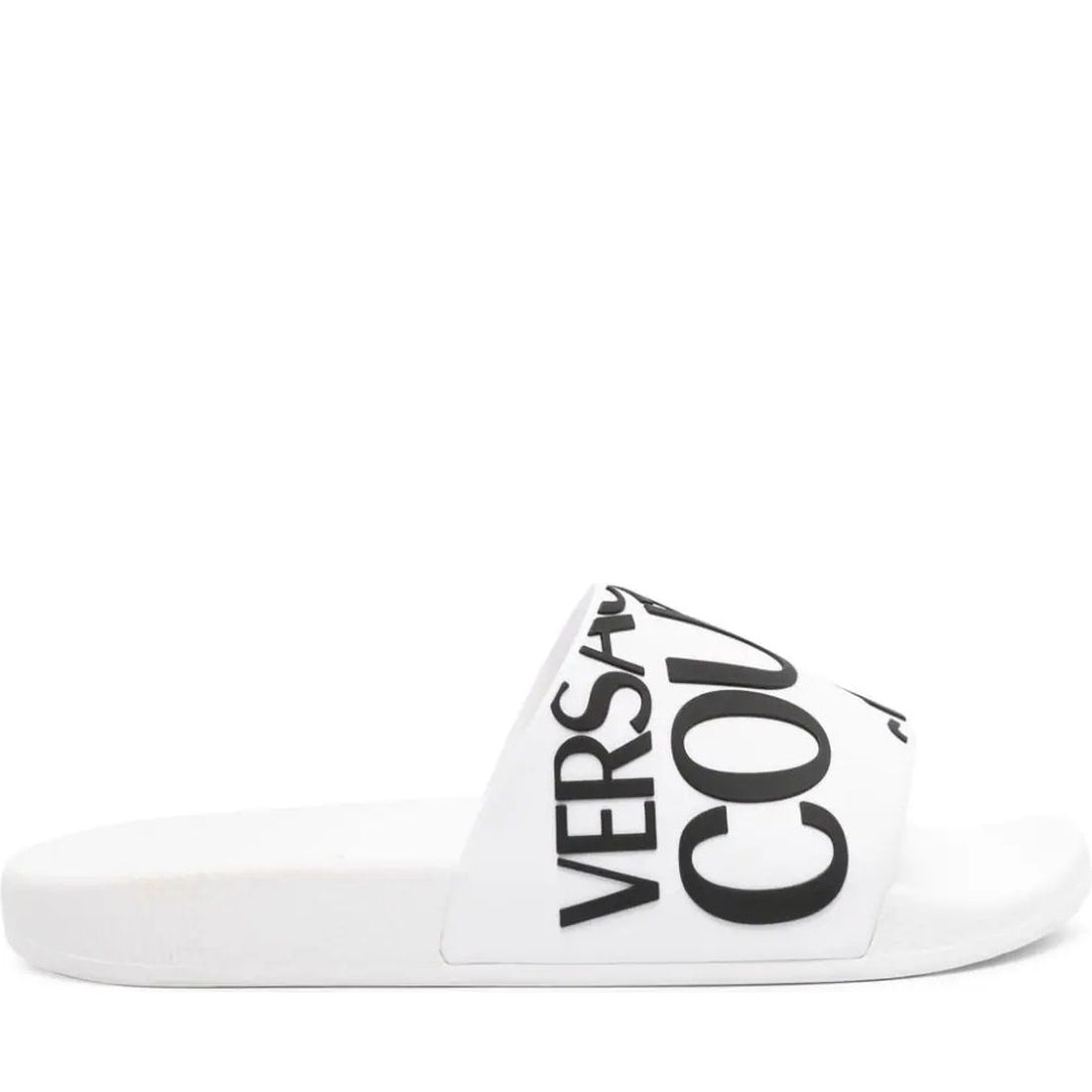 Versace Jeans Couture womens bianco ottico fondo shellyslippers | Vilbury London