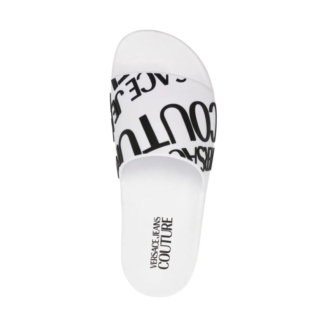 Versace Jeans Couture womens bianco ottico fondo shellyslippers | Vilbury London