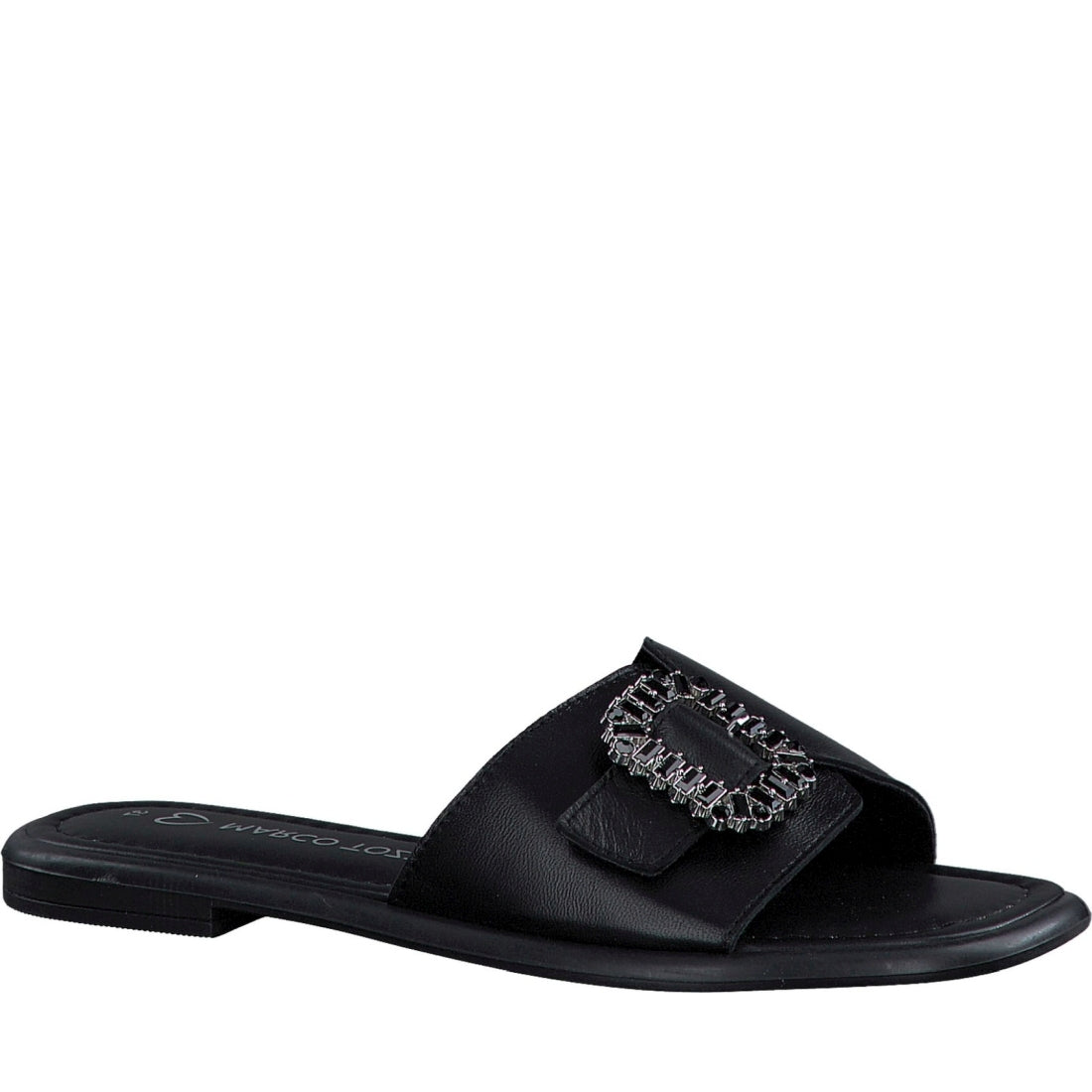 Marco Tozzi womens black indaki slippers | Vilbury London
