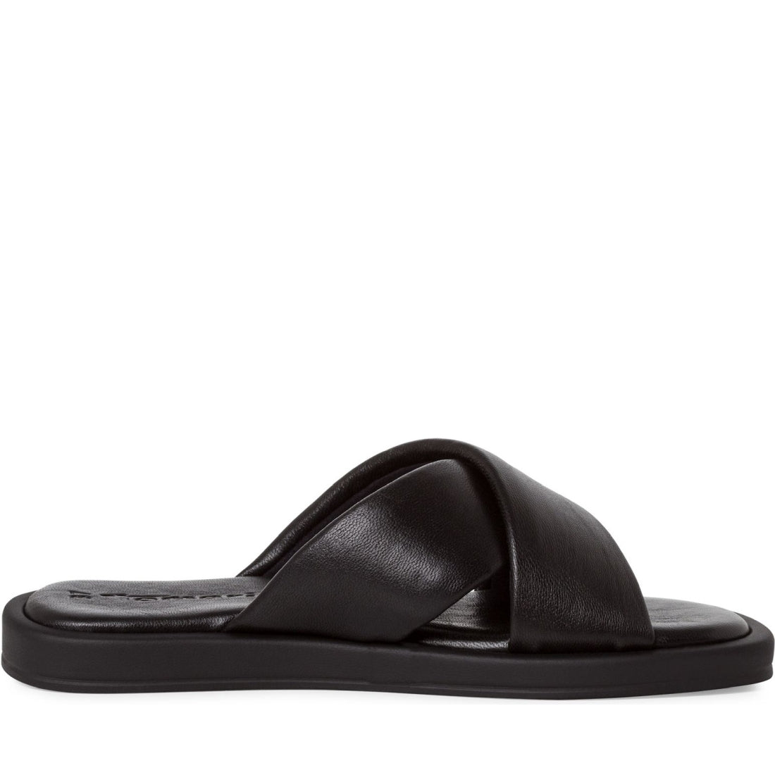 Tamaris womens black casual open slippers | Vilbury London