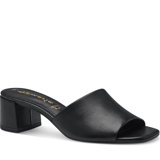 Tamaris womens black casual open mules | Vilbury London