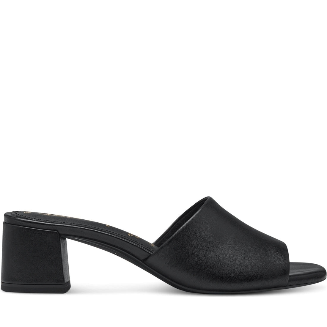Tamaris womens black casual open mules | Vilbury London