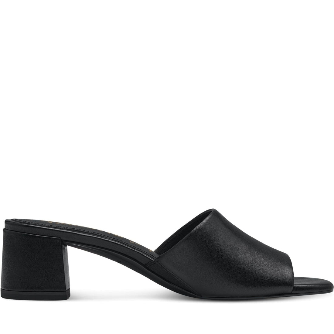 Tamaris womens black casual open mules | Vilbury London
