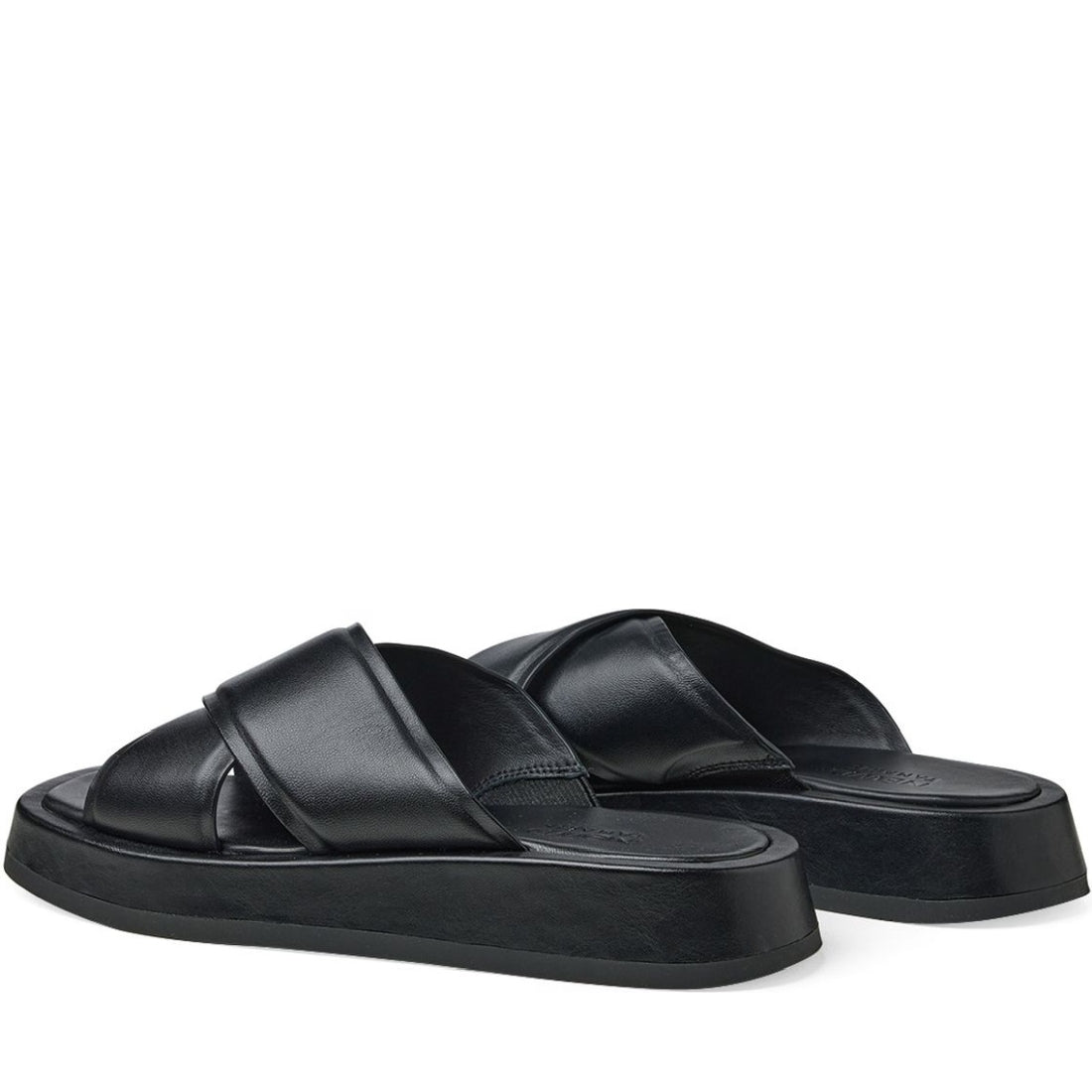 Tamaris womens black casual open slippers | Vilbury London