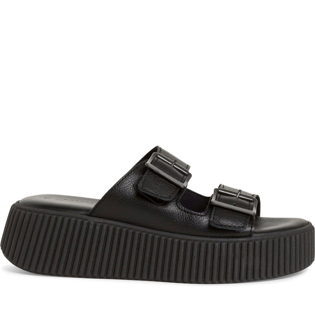 Tamaris womens black casual open slippers | Vilbury London