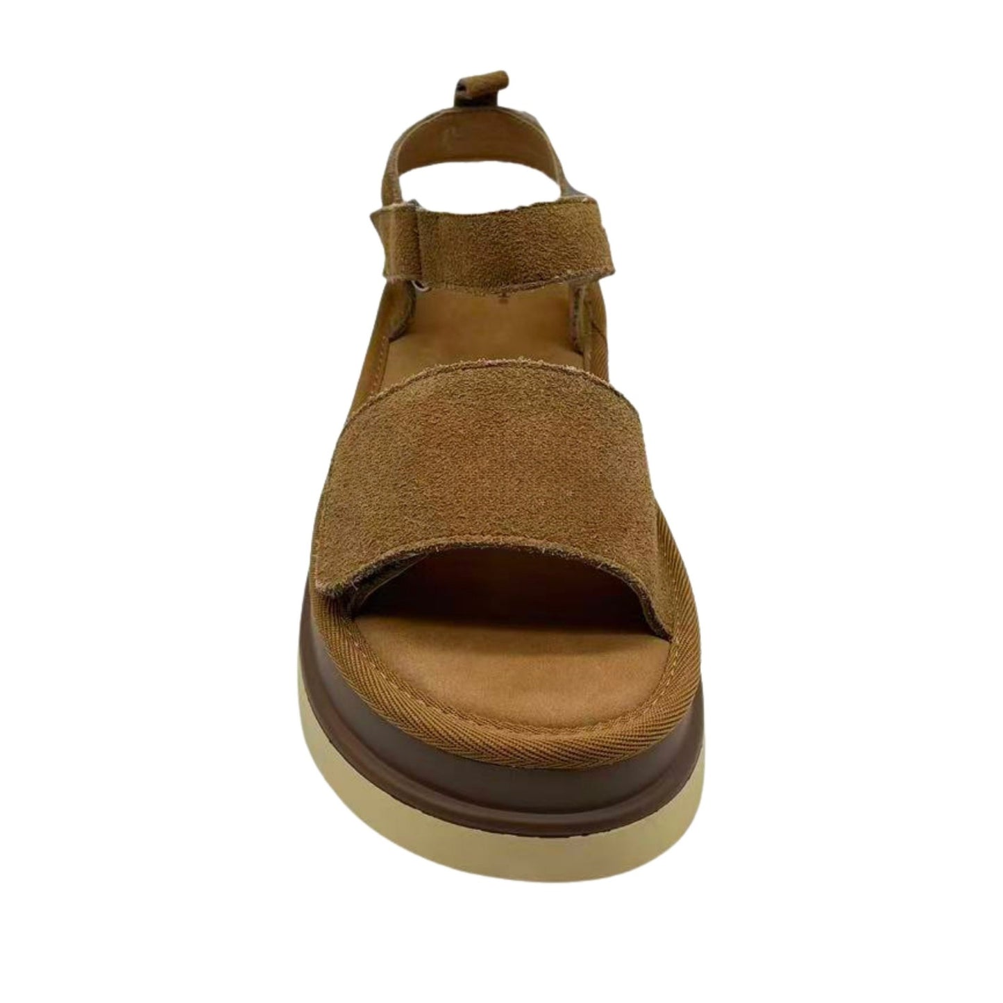 Women's Beige Wedge Open-Toe Sandals