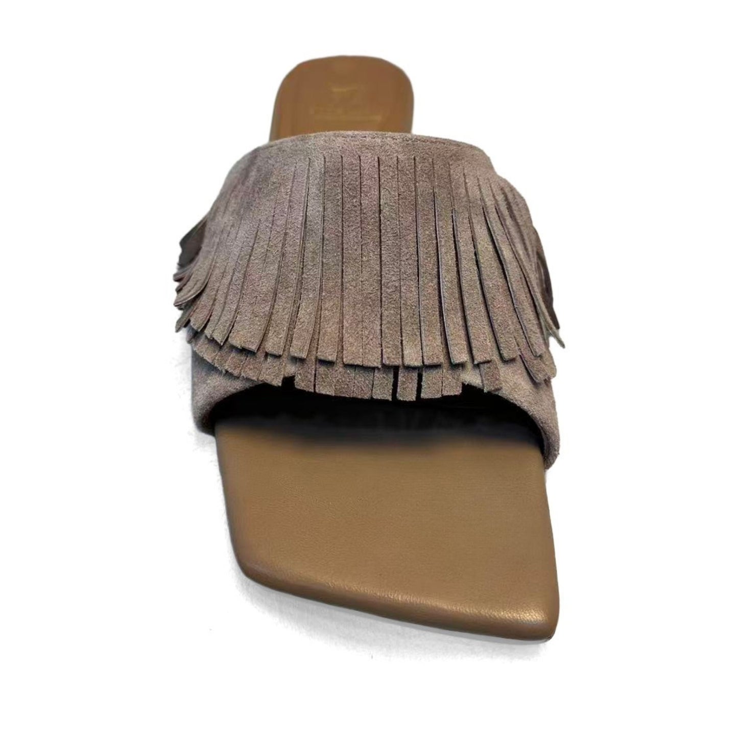 Women's Beige Open-Toe Slippers