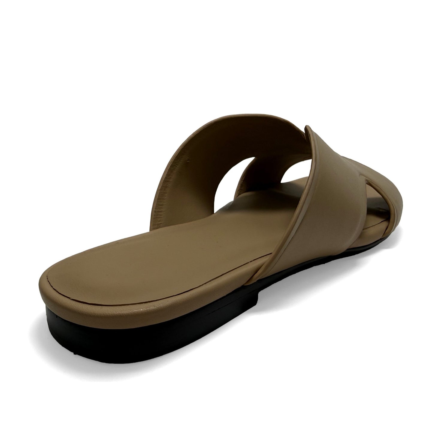 Women's Beige Open-Toe Slippers