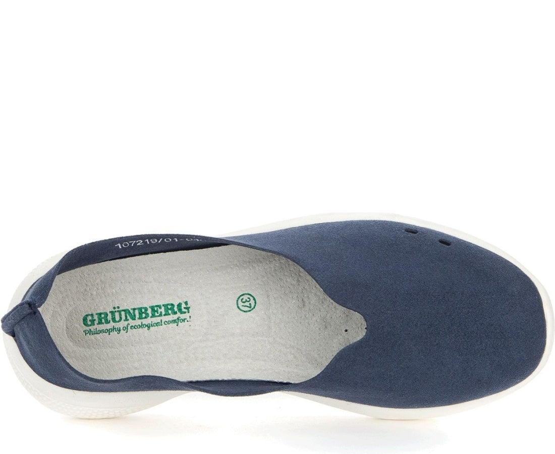 blue casual closed ballerinas