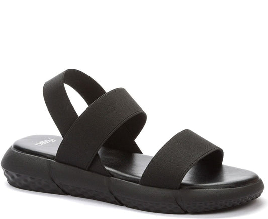 black casual open sandals