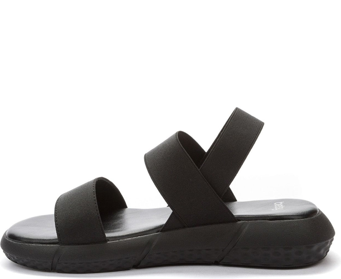black casual open sandals