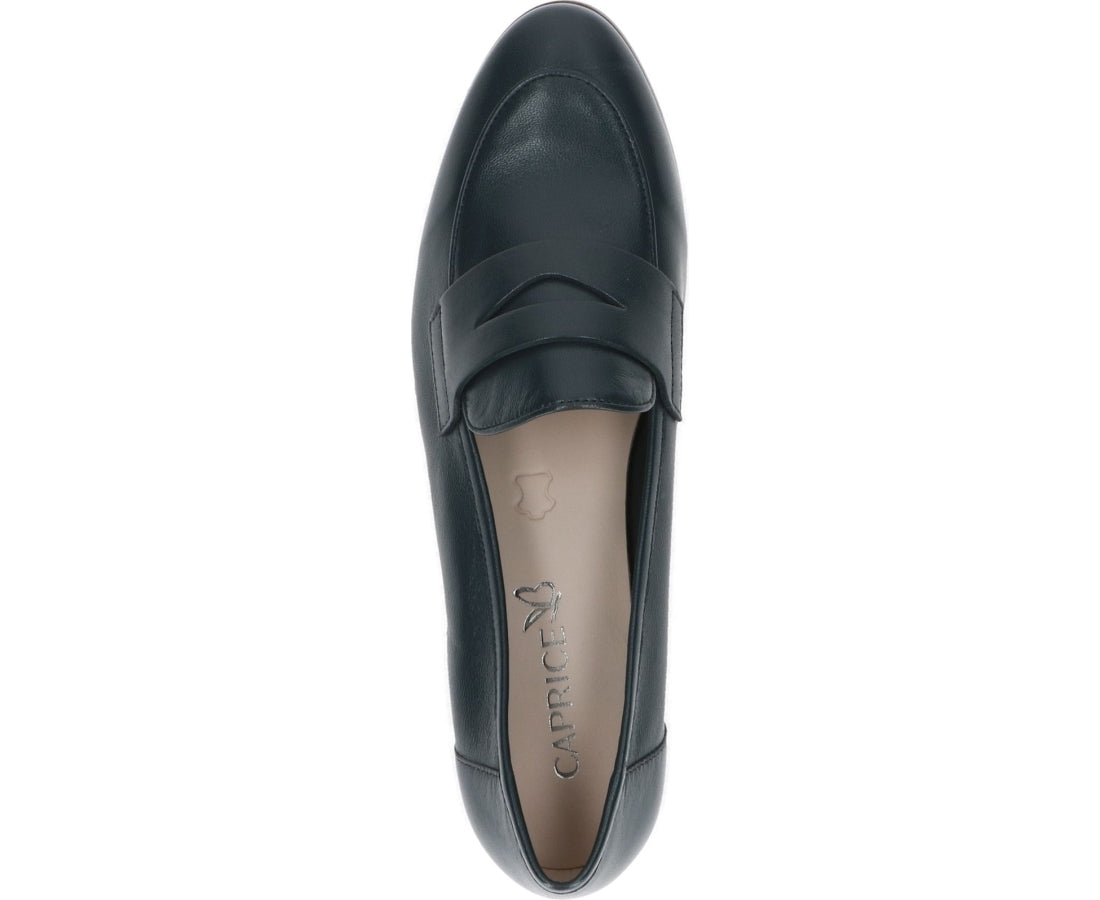 blue casual closed mocasins