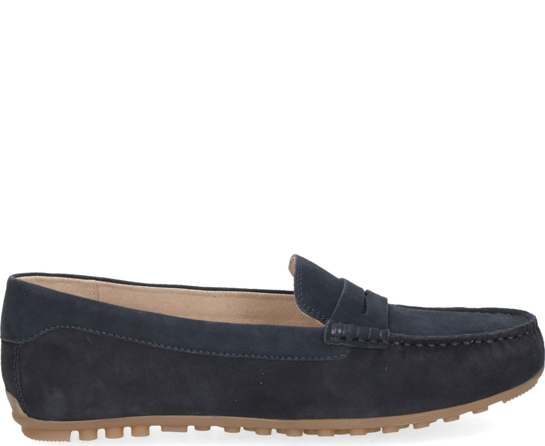 blue casual closed mocasins