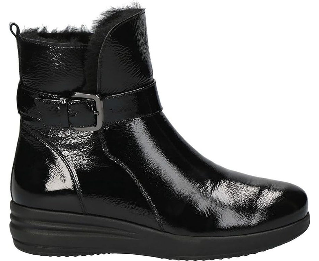 black casual closed booties