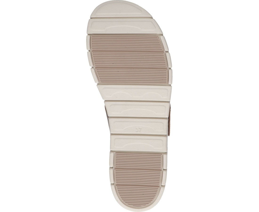 taupe metallic casual open slippers