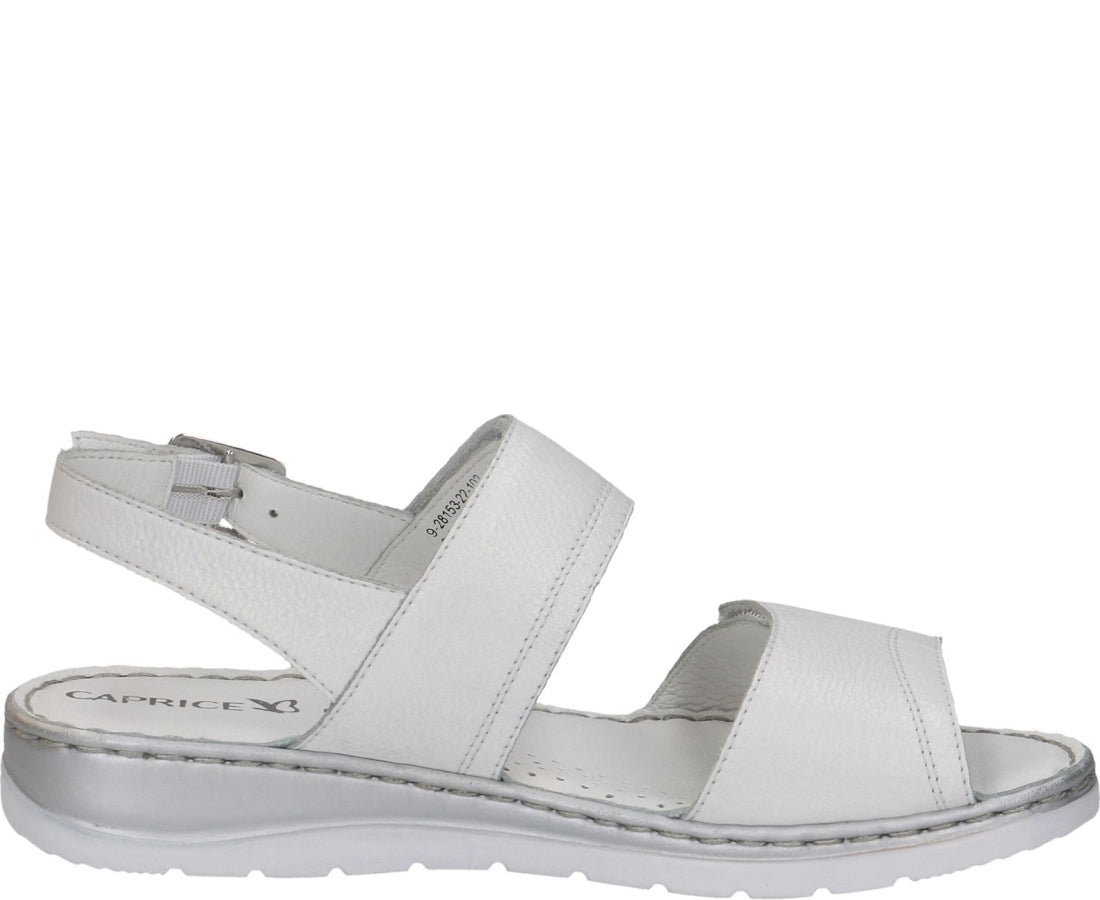 white casual open sandals