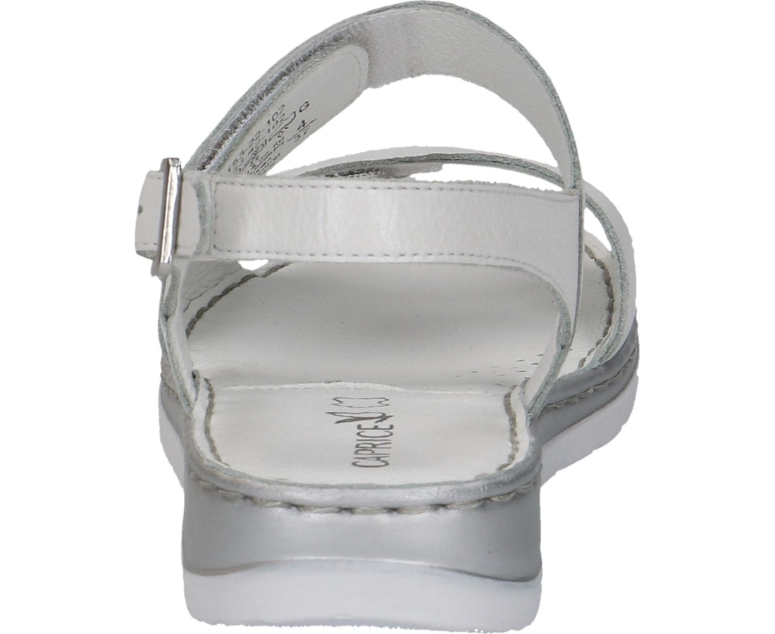 white casual open sandals