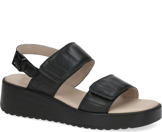 black casual open sandals