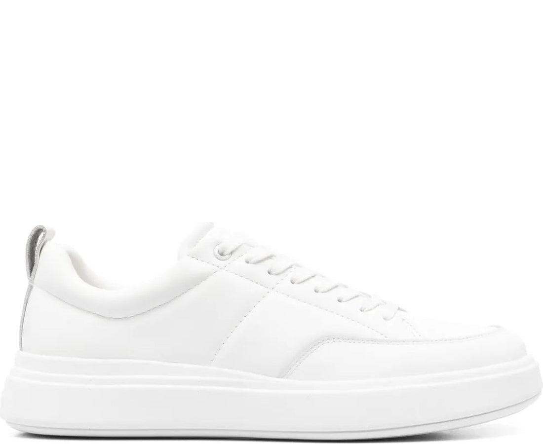 low top lace up knit sneaker