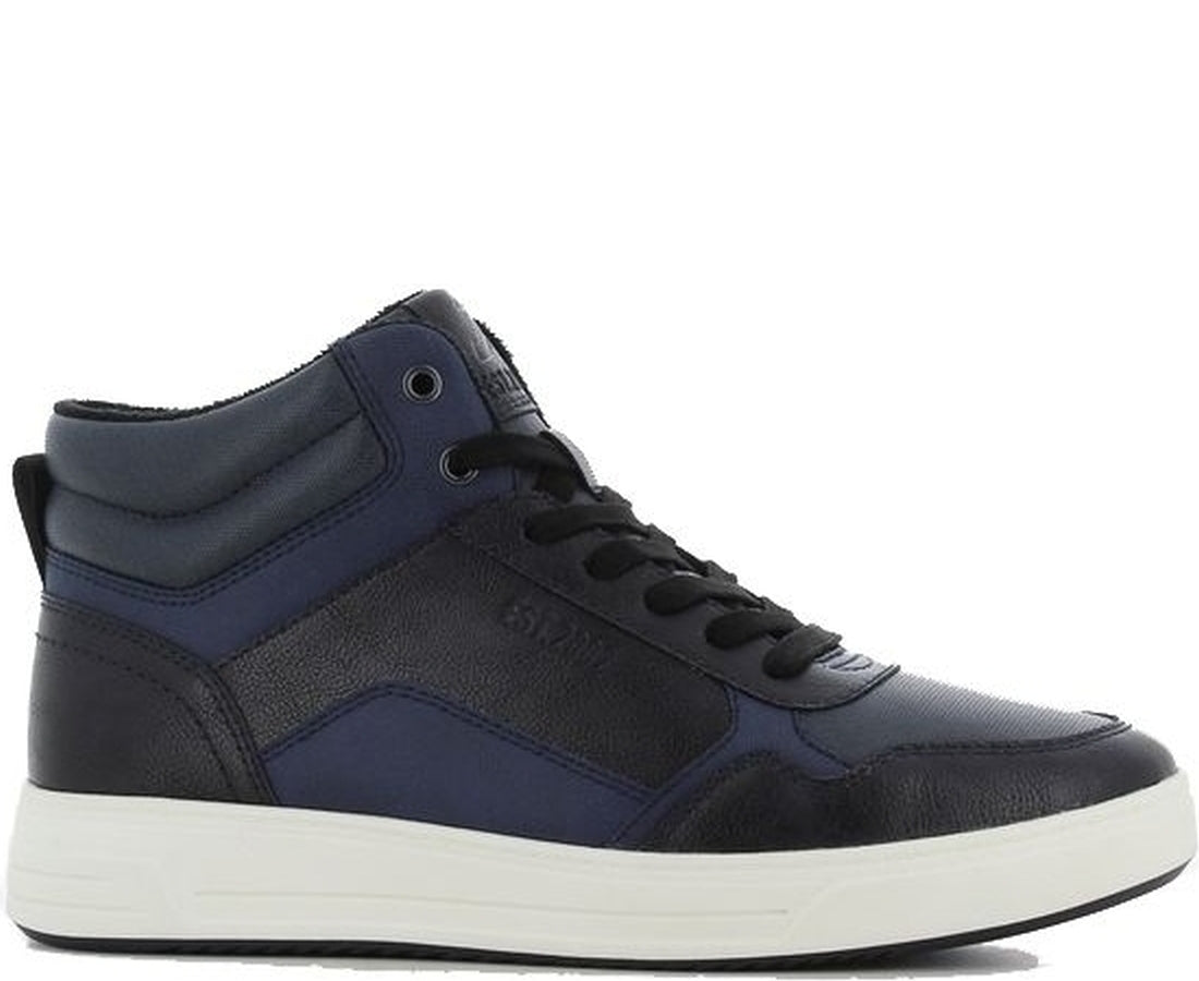 men casual high sneakers navy