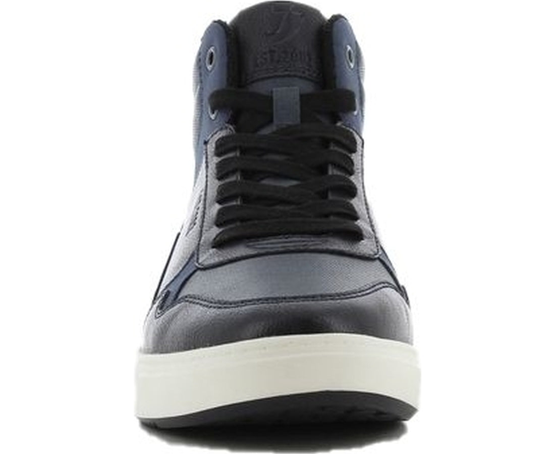 men casual high sneakers navy