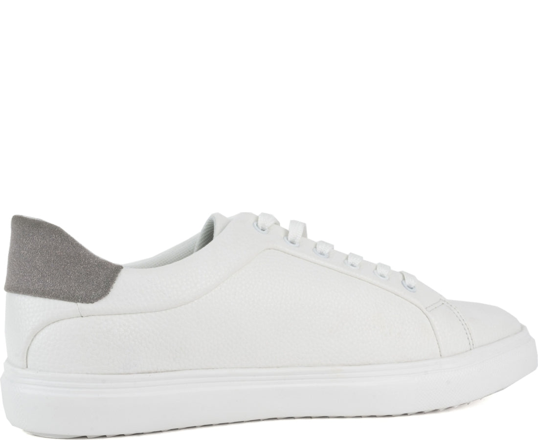 white casual sneakers