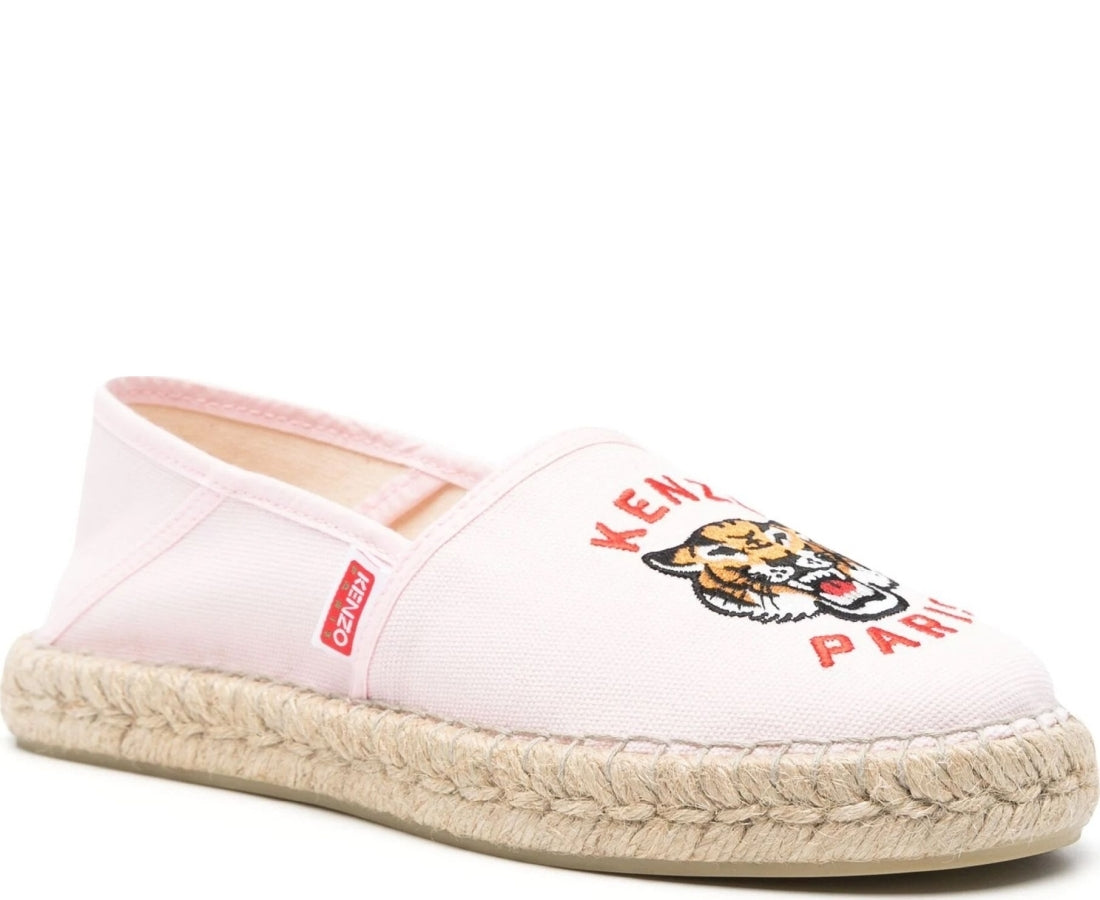 kenzo espadrille slip-on faded pink
