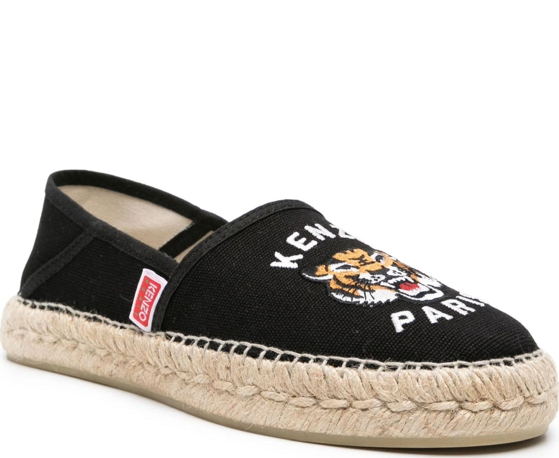 kenzo espadrille slip-on black