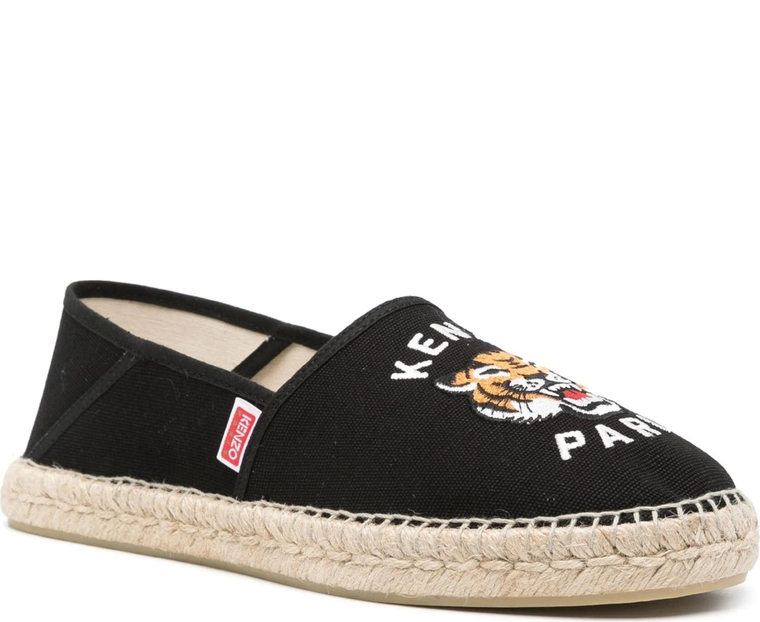 kenzo espadrille slip-on black
