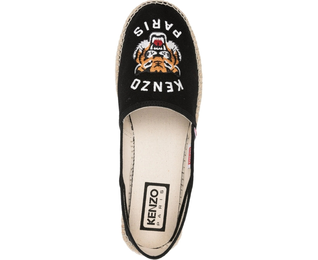 kenzo espadrille slip-on black
