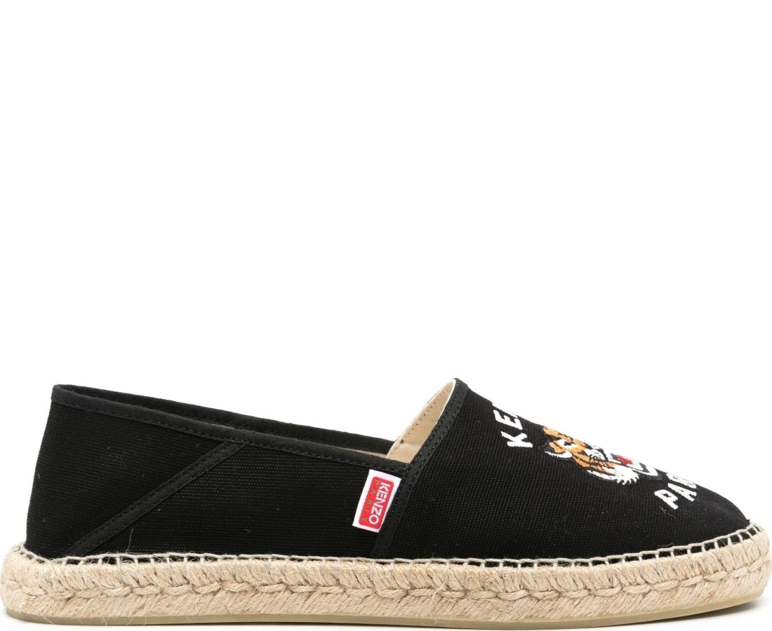 kenzo espadrille slip-on spe black