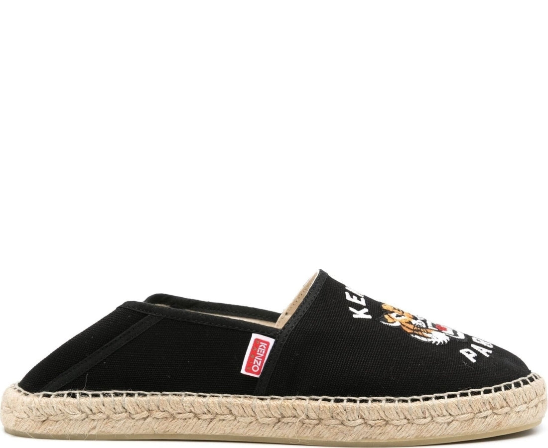 kenzo espadrille slip-on spe black