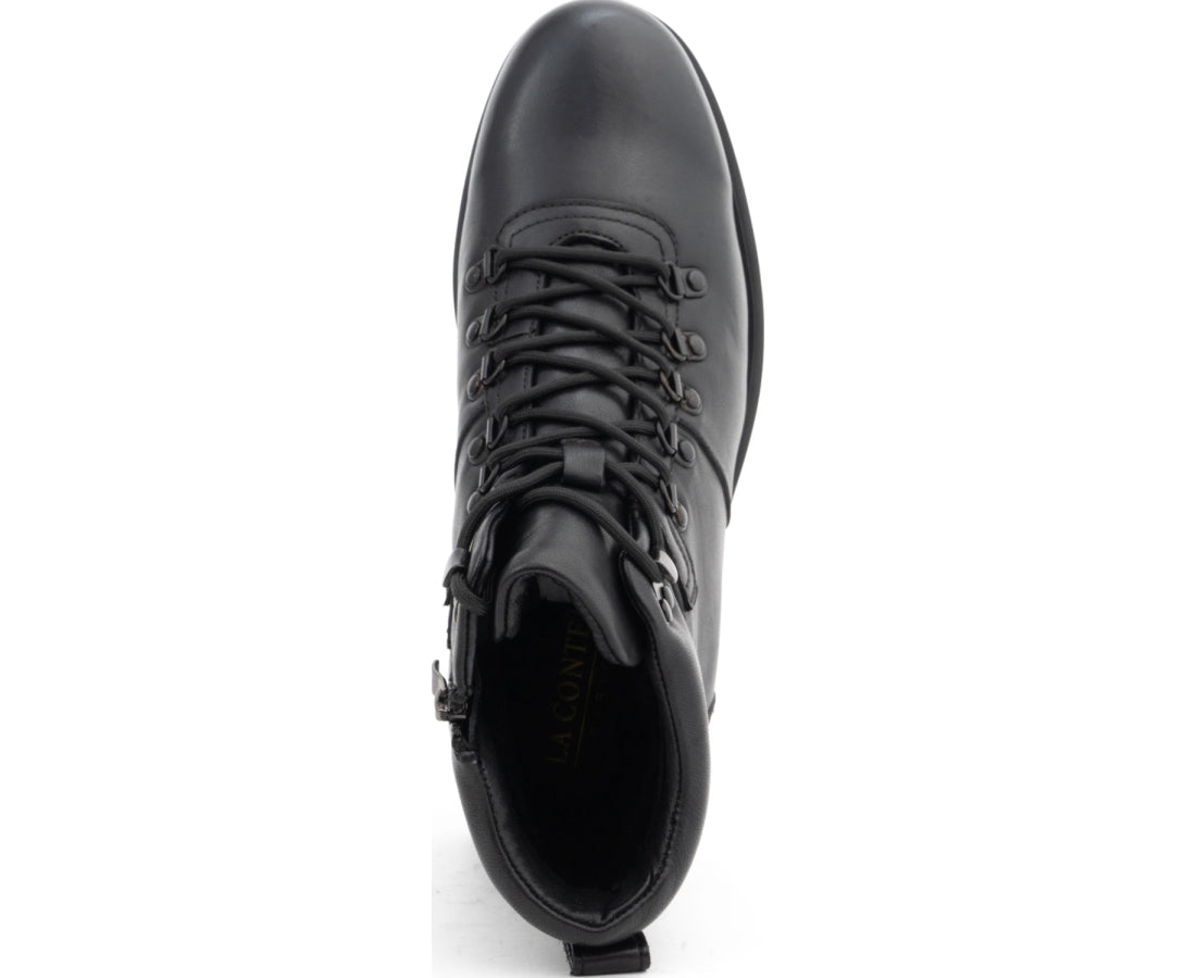 black casual closed booties