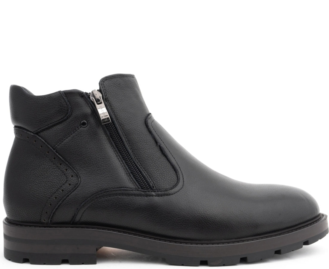 black casual closed booties