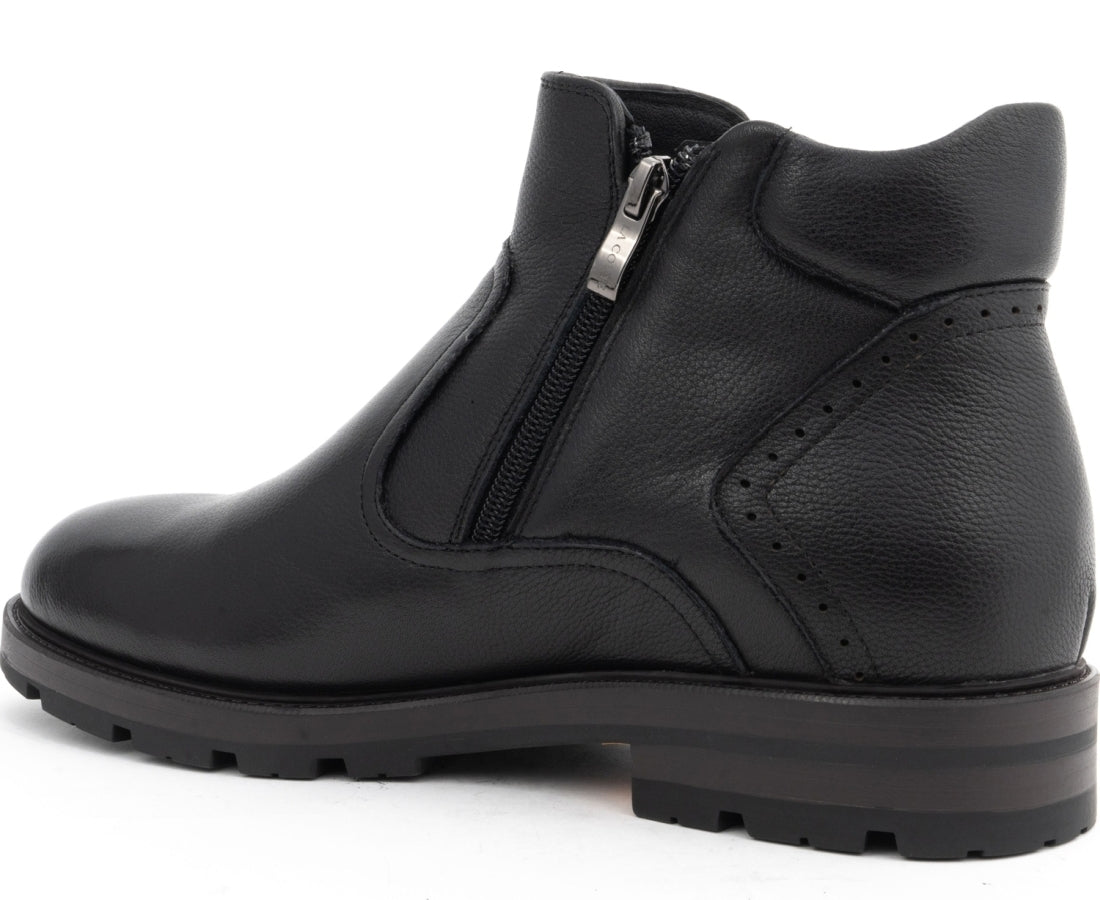 black casual closed booties