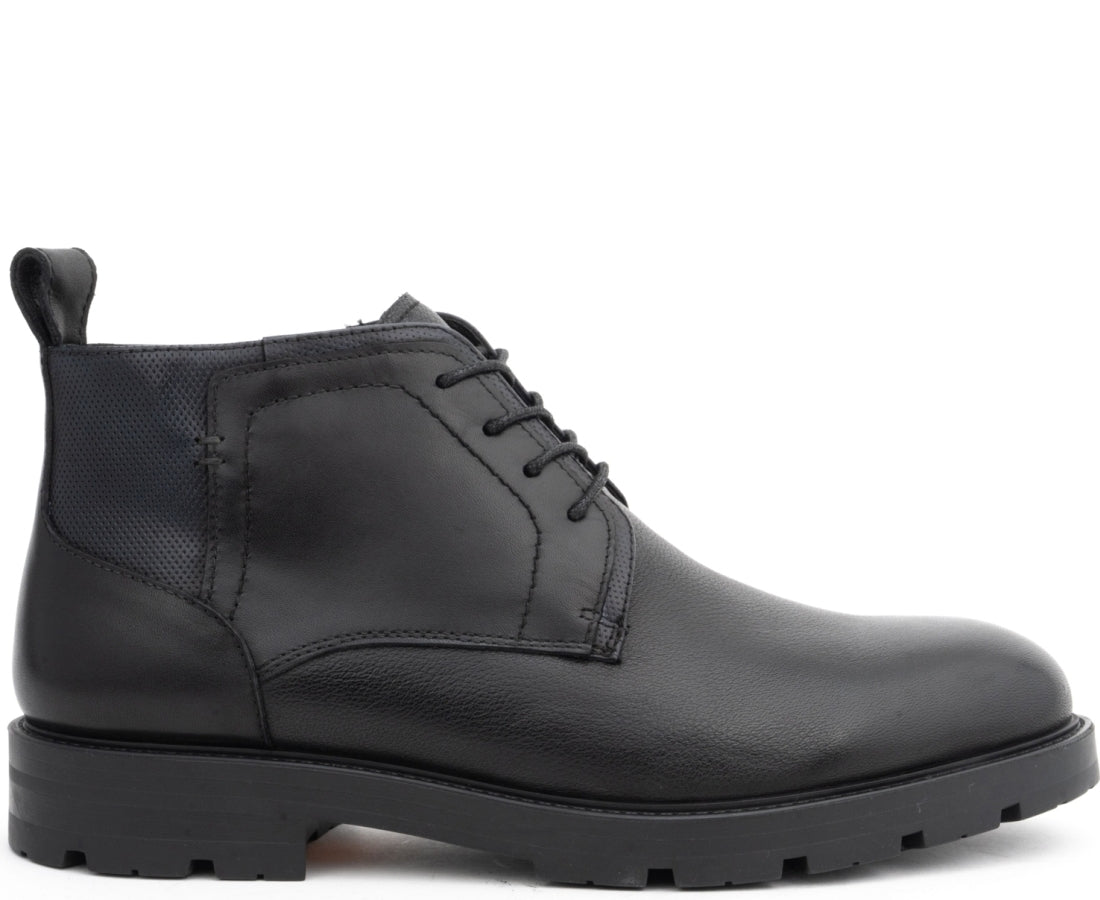 black casual closed booties