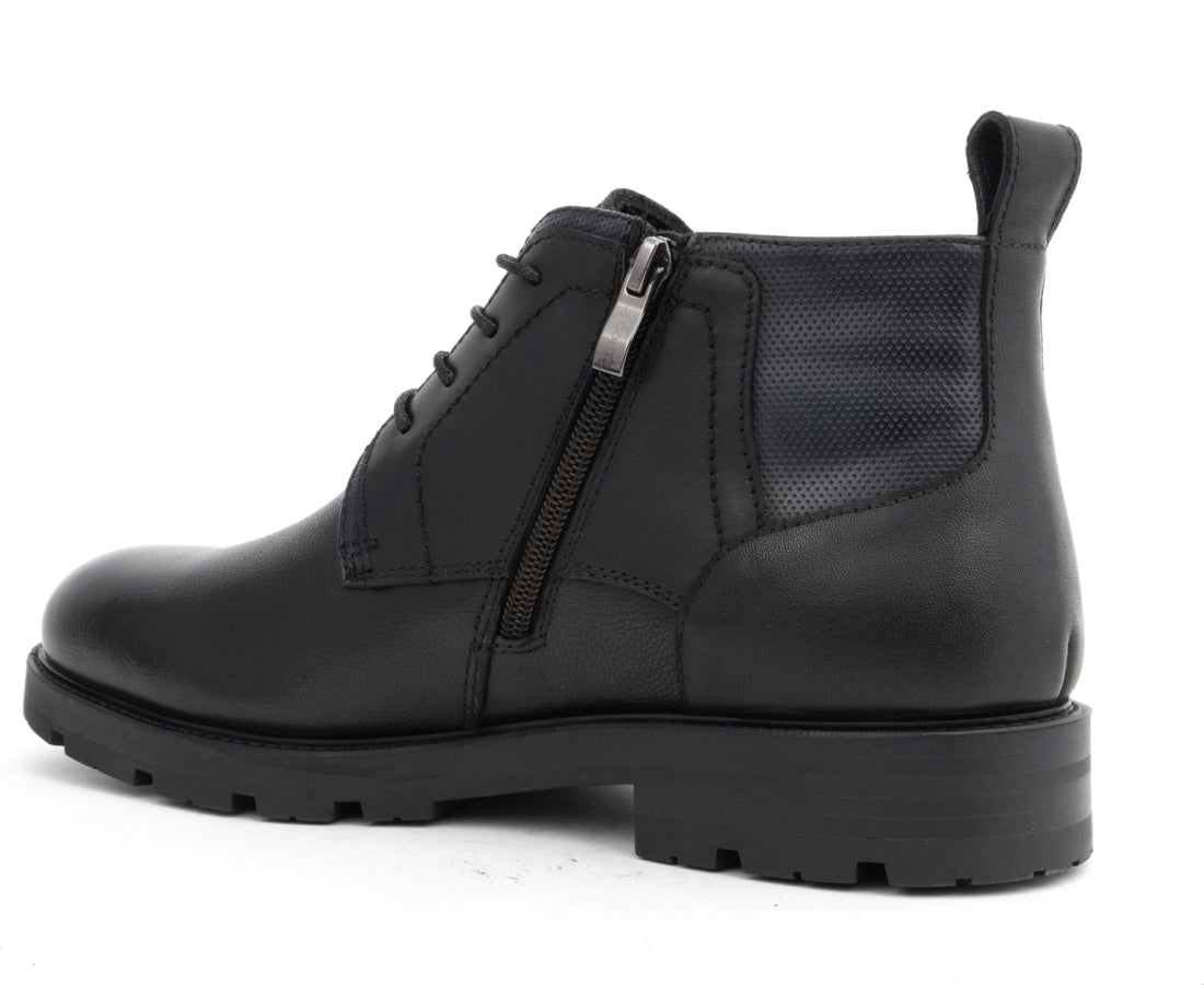 black casual closed booties