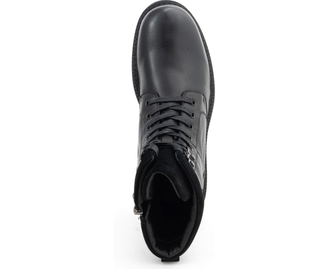 black casual closed booties