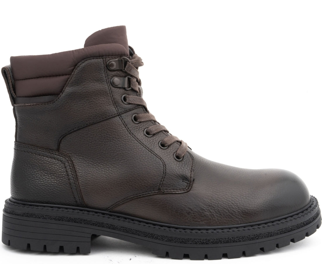 brown casual closed booties