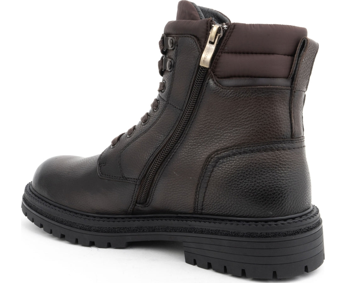 brown casual closed booties