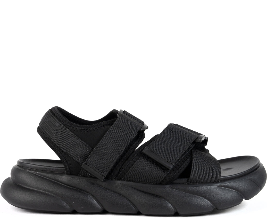 black casual open sandals