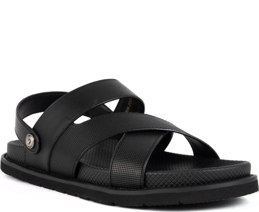 black casual open sandals