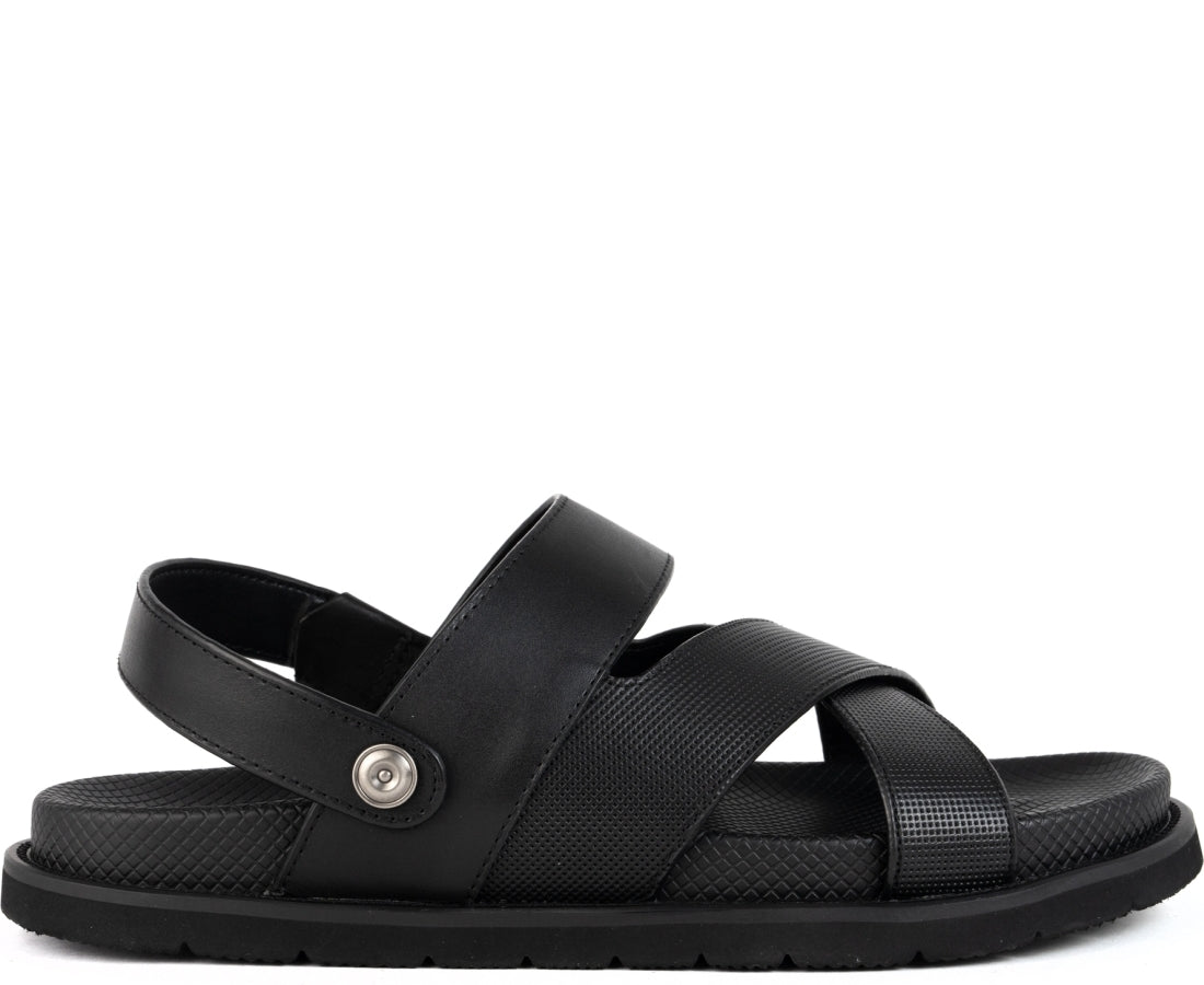 black casual open sandals