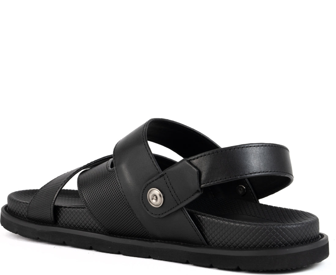 black casual open sandals