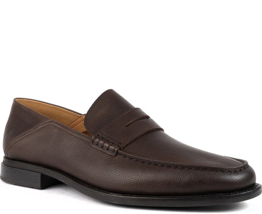brown casual closed loafers