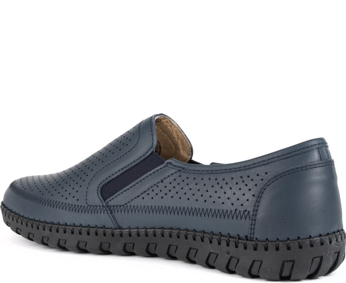 navy casual closed mocasins